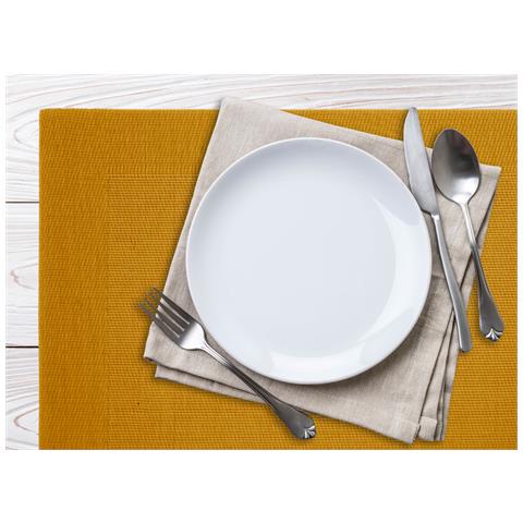 Set Tovagliette Americane Cucina Antiscivolo In Tinta Unita Lavabili In Vari Colori Set 6 Senape - Foto 2