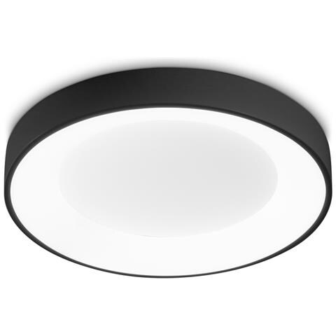 Plafoniera Contemporanea Planet Metallo Nero Led Integrato 22w 3000k Ip20 - Foto 1