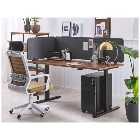 Pannello Divisorio Per Scrivania Grigio Scuro 80 X 40 Cm Wally - Foto 1