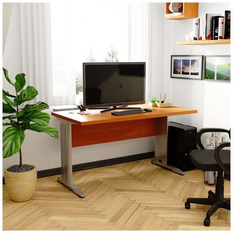 Scrivania per computer BM135, 135x60x76 cm, Colore Ontano - Foto 4