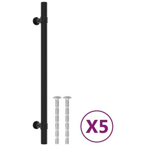 Maniglie per Mobili 5pz Nere 192mm in Acciaio Inox - Foto 2