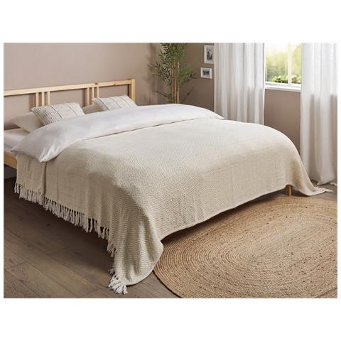 Copriletto Cotone Beige Chiaro 220 X 240 Cm Toutli - Foto 1
