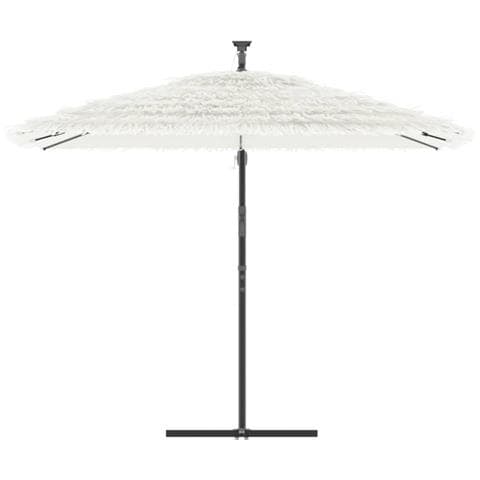 Ombrellone Giardino Con Palo In Acciaio Bianco 290x290x238 Cm - Foto 3