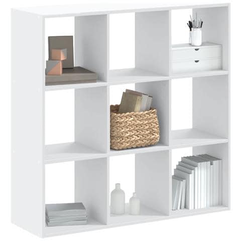 Libreria Bianca 102x32x102 Cm In Legno Multistrato - Foto 1