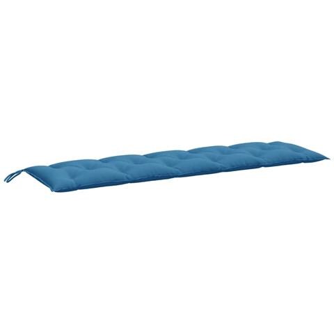 Cuscino Panca Da Giardino Blu Mélange 180x50x7 Cm In Tessuto - Foto 2