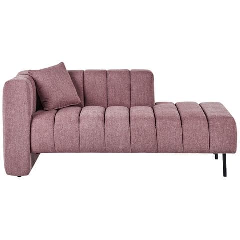 Chaise Longue Versione Sinistra Lannils Tessuto Rosa - Foto 2