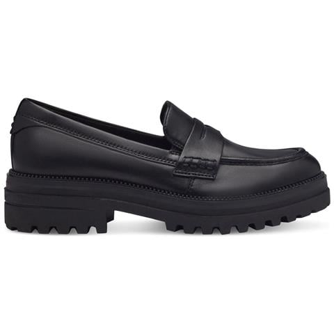 Black Casual Closed Loafers Mocassino Pelle Scarpe Donna Nero Eu 38, 1-24700-42 001 - Foto 2