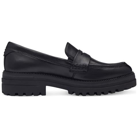 Black Casual Closed Loafers Mocassino Pelle Scarpe Donna Nero Eu 38, 1-24700-42 001 - Foto 3