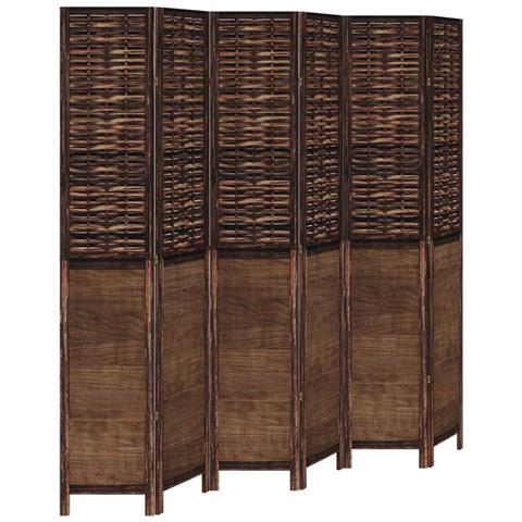 Divisorio Ambienti 6 Pannelli Marrone Scuro Massello Paulownia - Foto 2