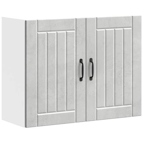 Pensile Da Cucina Lucca Grigio Cemento In Legno Multistrato - Foto 1