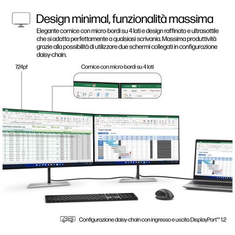 Monitor 23.8" LCD IPS Serie 7 Pro 724PF Full HD 1920x1080 Pixel Tempo di Risposta 5 ms - Foto 2
