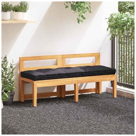 Cuscino Per Pallet E Pavimento In Cotone 120x40x7 Cm Nero - Foto 8