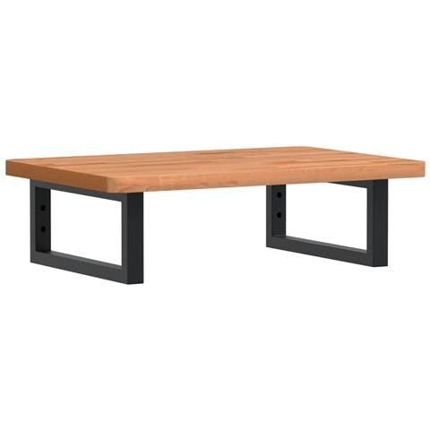 Ripiano A Parete Per Lavabo In Acciaio E Massello Di Faggio - Foto 1