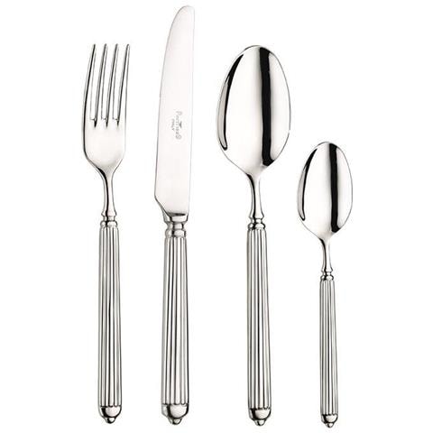 Ellade Posate da tavola in acciaio Confezione - Set da 24 Pezzi - 6 Posti Tavola - Confezione Standard Made in Italy - Foto 1