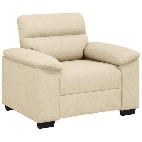 Poltrona Crema 60 cm in Tessuto - Foto 1