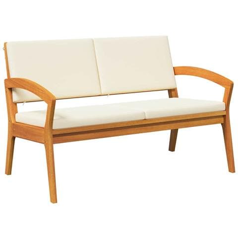 Panchina da giardino con cuscini 115x70x72 cm in legno massello di acacia - Foto 1
