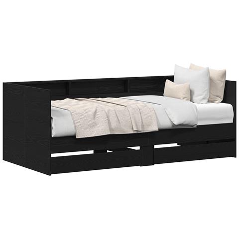 Daybed in Rovere Nero con Cassetti Rovere nero Legno ingegnerizzato - Foto 1