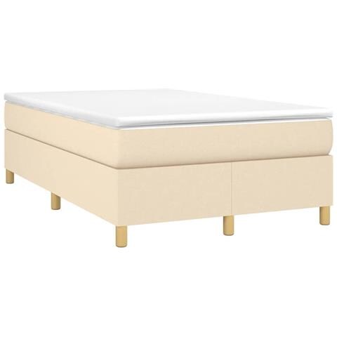 Giroletto a Molle con Materasso Crema 120x190 cm in Tessuto - Foto 1