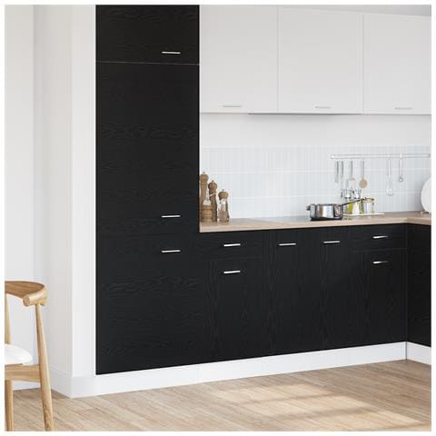 Mobile con cassetti - Rovere nero, 40x46x81.5 cm, Realizzato in legno ingegnerizzato - Foto 2