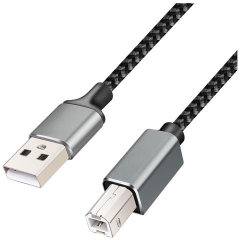 Cavo Dati Per Stampante Usb A A B, Cavo Di Connessione Per Stampante Intrecciato In Nylon 5 M - Foto 2