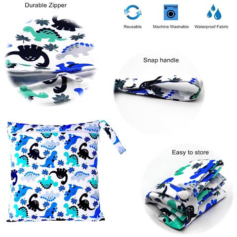 Borse Per Pannolini Con Cerniera Set 3 Pezzi 28x30 Cm X2 E 14x18 Cm - Foto 4