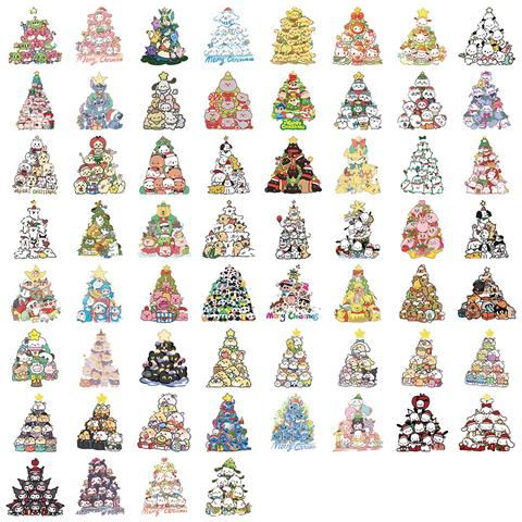 60 Adesivi Natalizi Impilabili Con Cartoni Animati - Decalcomanie Impermeabili In Pvc Per Decorazioni Fai Da Te - Foto 1