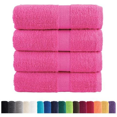 Asciugamani Premium SOLUND 4 pz Rosa 30x30 cm 600 g/m² - Foto 2