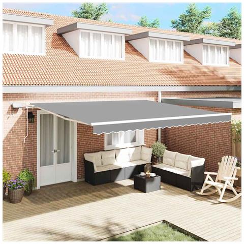 Tenda da Sole con Bianco 4,5 × 3,5 m Metallo - Foto 2