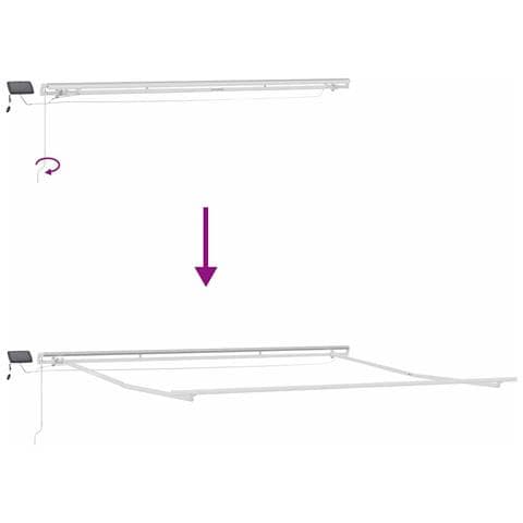 Tenda da Sole con Bianco 4,5 × 3,5 m Metallo - Foto 9