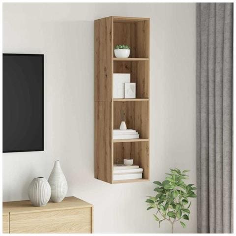 Mobile TV da Muro rovere artigianale 37 x 37 x 142.5 cm - Foto 2