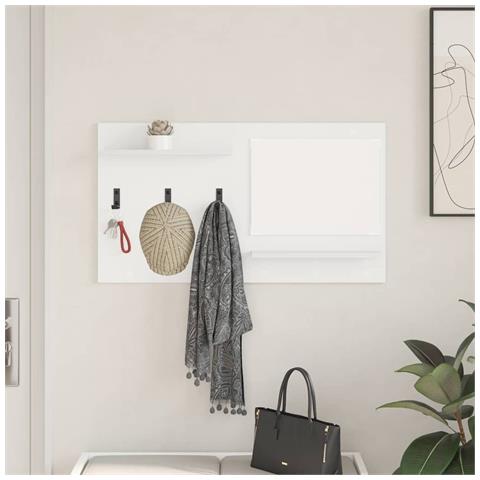 Appendiabiti a muro Bianco 90 x 10 x 50 cm Legno multistrato - Foto 2