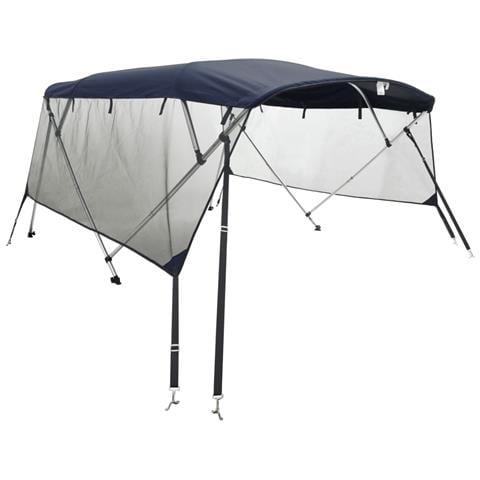 Bimini Prua con Pareti Laterali Rete 4Archi 243x(230-244)x137cm - Foto 1