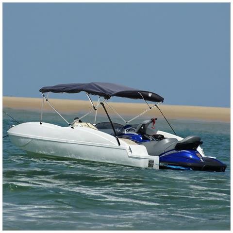 Bimini Prua con Pareti Laterali Rete 4Archi 243x(230-244)x137cm - Foto 2