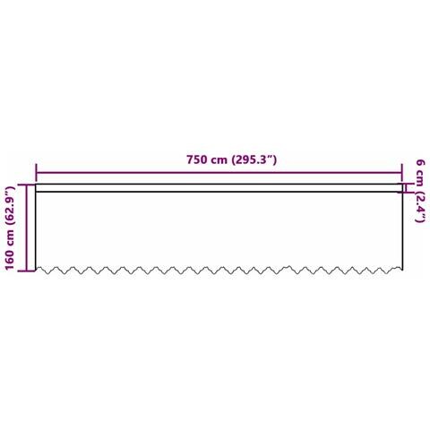 Tende con tende Altro Bianco 750 x 160 cm Poliestere - Foto 8