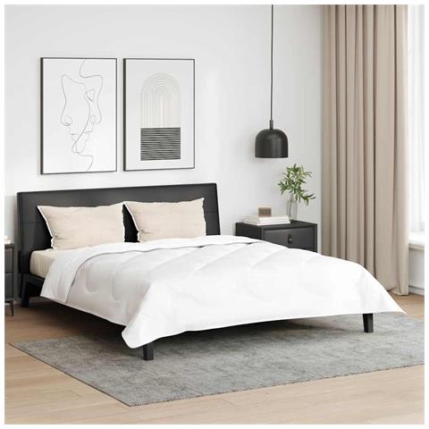 Set di piumini con cuscino 3 pcs Bianco 200 x 220 cm Microfibra - Foto 2