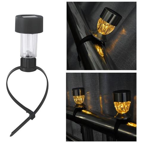 Luci Solari Da Giardino Con Fascette - Illuminazione Decorativa Per Recinzioni Patio (confezione Da 6) Warm Color - Foto 2