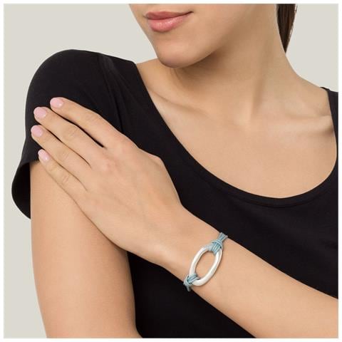 Bracciale In Argento E Cordino In Zama Blu - Foto 2