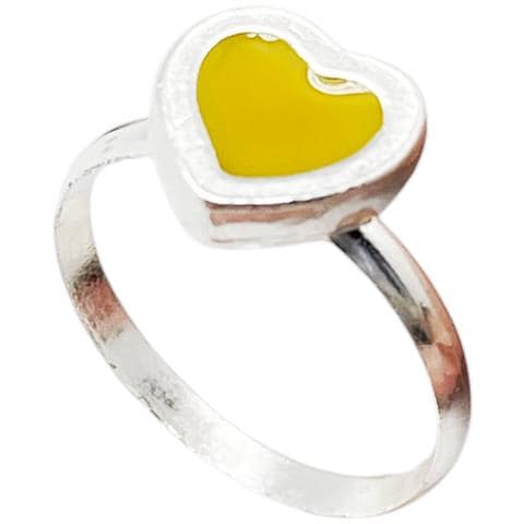 Bracciale E Anello Con Cuore In Argento 10µ Senape - Foto 2