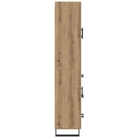Credenza 2 pcs Rovere artigianale Legno Stratificato e Vetro - Foto 9