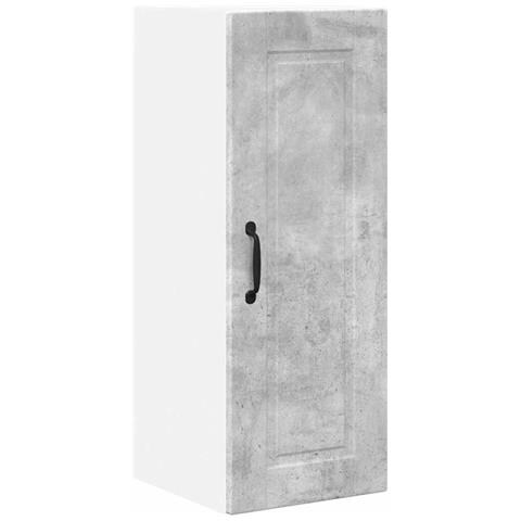 Pensile cucina Grigio cemento 30 x 31 x 80 cm Legno multistrato - Foto 1