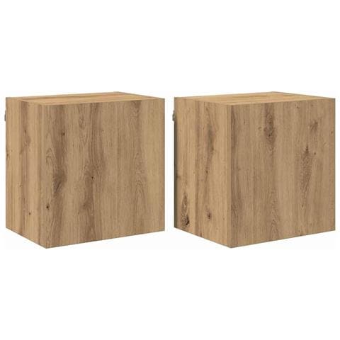 Mobiletti TV da Parete 2 pcs Rovere artigianale 40,5x30x40cm - Foto 1