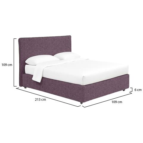 Carbone - Letto Singolo Sfoderabile, Viola Lilla - Foto 4