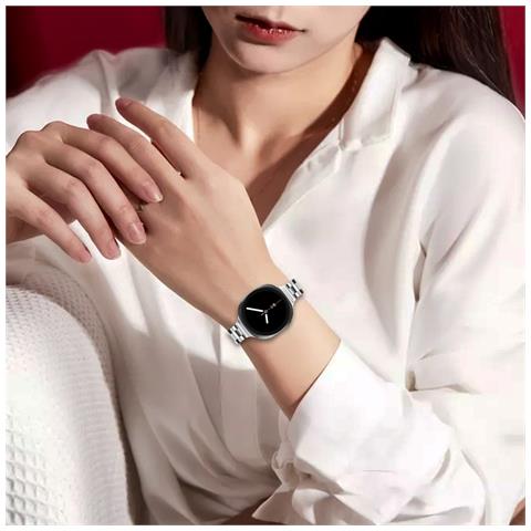 Cinturino Sottile A Tre Perle In Acciaio Inossidabile Compatibile Con Samsung Galaxy Watch 8/8 Classic Silver - Foto 5
