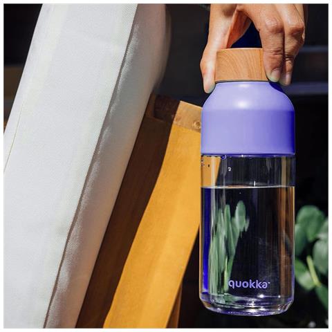 Bottiglia D'acqua Riutilizzabile Da 720 Ml Della Collezione Ecozen Ice Con Tappo In Legno, Viola - Foto 2
