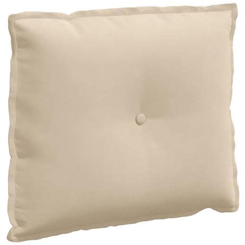 Cuscino per Schiena Crema 60 x 50 cm Tessuto in Microfibra - Foto 1