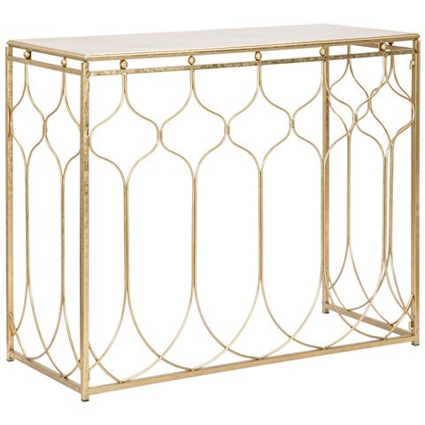 Tavolo Consolle Vkh613-oro-metallo-96,5x41x78 Cm - Foto 1