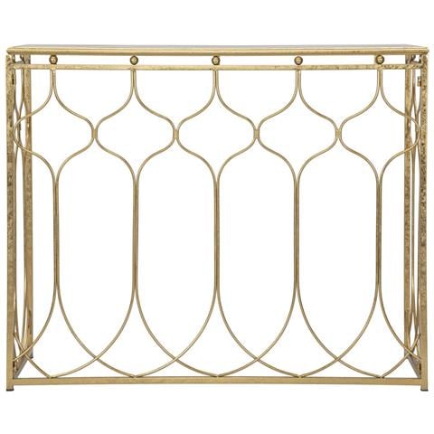 Tavolo Consolle Vkh613-oro-metallo-96,5x41x78 Cm - Foto 2