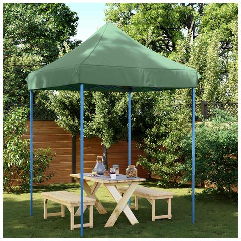 Tenda Party Verde 200 x 200 x 306 cm Tessuto Oxford - Foto 2
