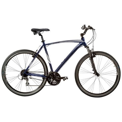 Bici Da Uomo Ibrido Misura 28 Linea Zefiro Bicicletta Con Cambio Acera 24v Telaio In Alluminio Forcella Ammortizzata - 47 Nero Opaco - Foto 3