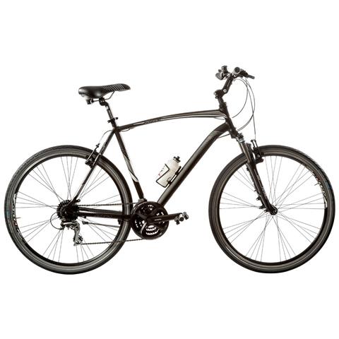 Bici Da Uomo Ibrido Misura 28 Linea Zefiro Bicicletta Con Cambio Acera 24v Telaio In Alluminio Forcella Ammortizzata - 47 Nero Opaco - Foto 1
